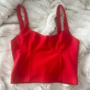 Zara red corset top